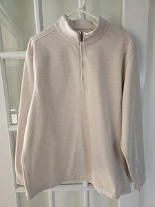 Walter Hagen 11 Majors Mens XL Beige 1/4 Zip Sweatshirt Pullover Long Slv Golf - Picture 1 of 10