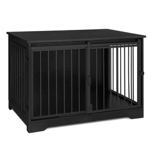 Hundekäfig Möbel 100cm Modern 2 Türen Hundebox mit Seitentisch für Kleine Mittel - Bild 1 von 12