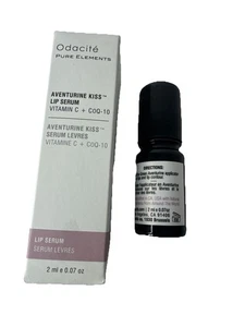 ODACITE Aventurine Kiss Lip Serum Vitamin C + CoQ-10 07oz/2mL FULL SZ New Sealed - Picture 1 of 4