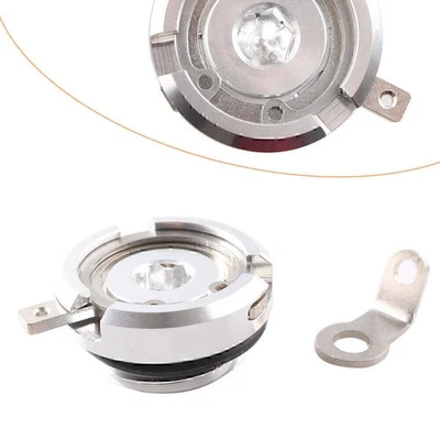 Öleinfülldeckelsatz für Yamaha FJ1100 1984 1985 + FZ600 1987 1988 in Silber - Bild 1 von 4