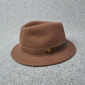 Sombrero Fedora de Fieltro Woolrich Repelente al Agua Enrollable 4 Estaciones Lana Caqui Talla Mediana - Imagen 1 de 12