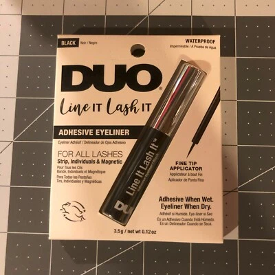 Nuevo delineador de ojos y adhesivo para pestañas Ardell DUO Line It Lash It - negro, 0,12 oz, punta fina Foto 1 de 2