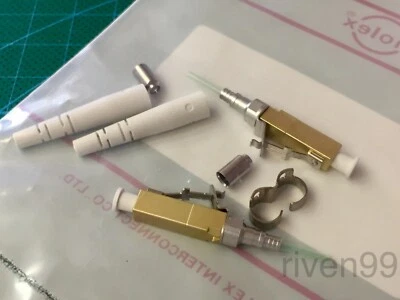 MOLEX LC Multimode 2.0mm Duplex Fiber METAL Connector Kit, 127um, White Boot, MM - Image 1 of 4