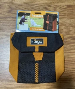 NEW With Tags Kurgo Treat Bag Dog Puppy Training Car Travel Snacks Black Orange - Picture 1 of 4