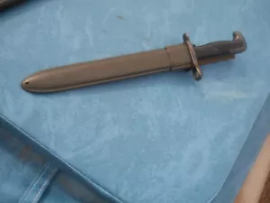 WW2 US Military Italian Issue M1 M-1 Garand Bayonet Knife w Scabbard lendlease - Picture 1 of 12