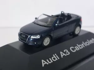 Quattro / Audi 1/87. H0. Audi A3 Cabrio Blu. Nuovo IN Scatola Vetrinetta - Foto 1 di 8