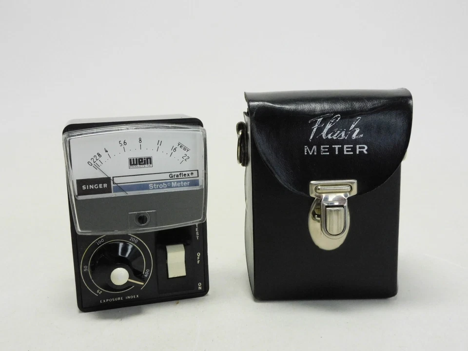 Medidor de estroboscópicos Wein Singer medidor de flash graflex y estuche probado - para cámaras Foto 1 de 4
