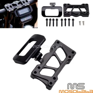 Digital Dash Gauge Relocation Mount + Top Clamp Cover Fits Harley Softail 18-22 - Picture 1 of 9