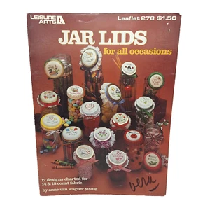Leisure Arts 278 Jar Lids for all Occasions Gift Tags Cross Stitch Leaflet - Picture 1 of 4