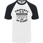 40th Wedding Anniversary 40 Year Funny Wife Mens S/S Baseball T-Shirt