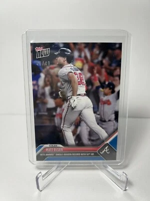 2023 Topps Now - Blue #874 Matt Olson 42/49 - Image 1 of 2