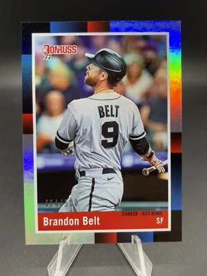 Donruss 1988 Retro STAT LINE 2022/500 #268 Brandon Belt San Francisco Giants Foto 1 de 3