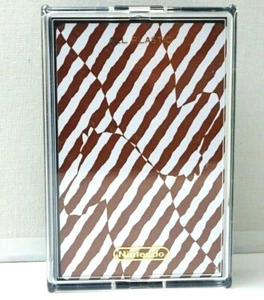 NINTENDO 100% Plastic PLAYING CARDS NAP633 VINTAGE w/ case and sheet Brown Trump - Picture 1 of 4