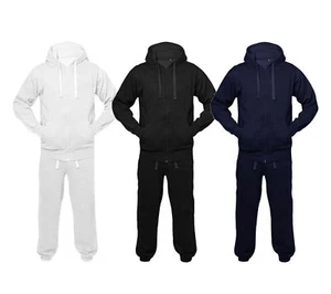 Junior Fleece Tracksuit Set Hoodie Joggers Jogging Sweatpants Kids Boys Age 5-13 - Picture 1 of 11