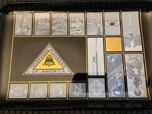 1961 Telephone Pioneers Of America Glass Souvenir Tray - Picture 1 of 3