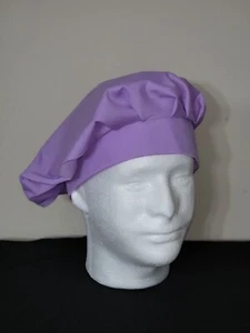 Medieval Renaissance Hat Cap Muffin Cap Light Purple Cotton Unisex - Picture 1 of 1