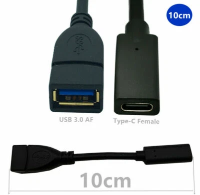 USB-C 3.1 Female to USB 3.0 A Female OTG Data Cable for Macbook Tablet - Image 1 of 4