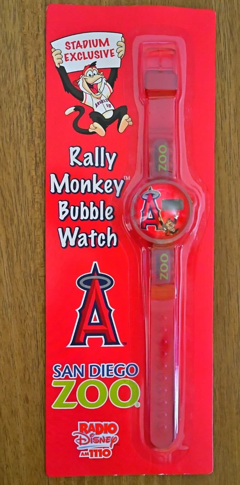 Reloj Anaheim Angels Baseball Rally Monkey SM San Diego Zoo & Radio Disney RARO Foto 1 de 1