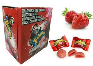 (70PCS/box) Bubbaloo Bubble Gum Strawberry Center Filled Flavor Bubble Gum Fresa