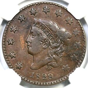 1829 N-9 R-4 NGC VF 30 *Medium Letters* Matron Head Large Cent Coin 1c