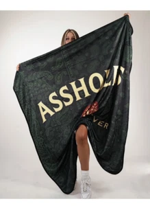 A$$HOLES LIVE FOREVER ALF Irish Black Bandana 5 ft x 5 ft blanket - Picture 1 of 2