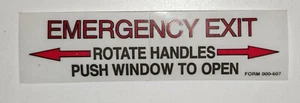 10 Pack: 4" Emergency Exit Rotate Handles Push Window To Open Sticker Bus RV - Picture 1 of 4