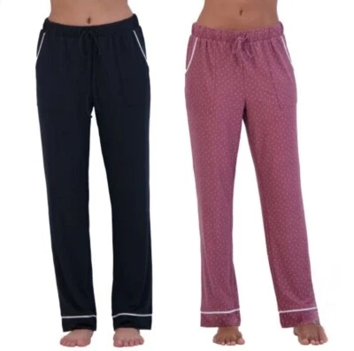 LUCKY 2pk Straight Leg Knit Stretch Lounge PJ Pants Pocket Relaxed,  M - Image 1 of 4