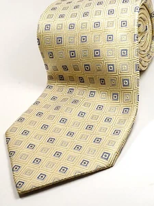 Cravatta uomo UNBRANDED 100% seta oro blu NUOVA - Foto 1 di 3