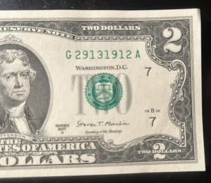$ 2 ausgefallene Seriennummer nachlaufend Geburtstag Jahresnote 1912 G29131912A Serie 2017A - Bild 1 von 3