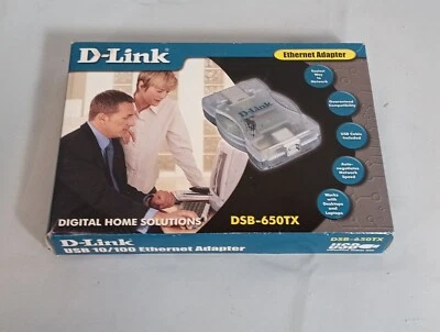 D-Link/Dlink DSB-650TX USB 10/100 Ethernet Adapter Digital Home Solutions 2000 - Image 1 of 4