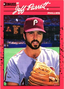 1990 - Donruss -- JEFF PARRETT -- Card # 369 --- Philadelphia Phillies - Picture 1 of 2
