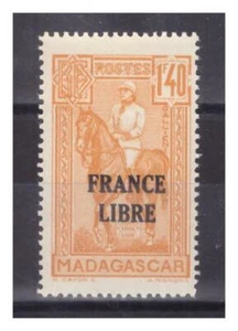 MADAGASCAR  . N ° 246  .  1 F 40   FRANCE  LIBRE   .   NEUF ** .  SUPERBE . - Picture 1 of 2