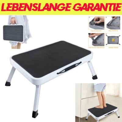 Klapptritt Klapphocker Tritthocker Tritt Hocker Trittleiter Trittstufe Metall - Bild 1 von 4