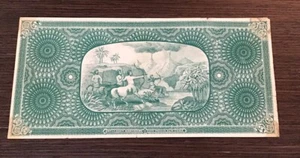 Antique 1870 $100 Liniment Advertising Note THE CENTAUR BANK 53 Broadway NYC  - Picture 1 of 4