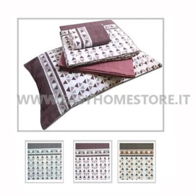 Completo lenzuola flanella matrimoniale letto happidea made in Italy Pino - Immagine 1 di 2