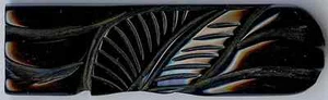 VINTAGE TIEF GESCHNITZTER SCHWARZER BAKELIT KLEID CLIP - Bild 1 von 2