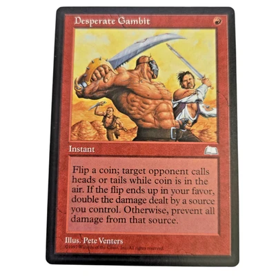 MTG Desperate Gambit Weatherlight WTH Uncommon Red Instant Flip A Coin LP - Image 1 of 2