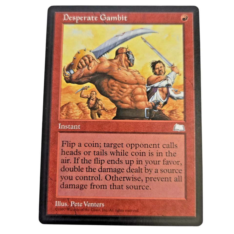 MTG Desperate Gambit Weatherlight WTH Uncommon Red Instant Flip A Coin LP - Image 1 of 2