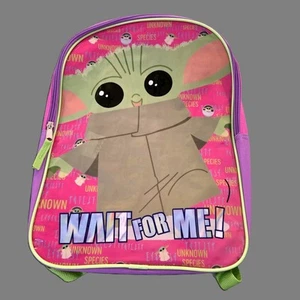 Star Wars The Mandalorian Baby Yoda 15" School Backpack - Pink, Purple and Green - Bild 1 von 3