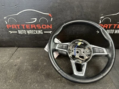 17-20 FIAT 124 SPIDER BLACK LEATHER WRAPPED STEERING WHEEL - Image 1 of 4