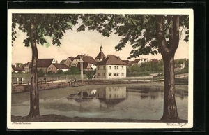 Heilsbronn, Ortspartie mit Weiher, Ansichtskarte  - Picture 1 of 2