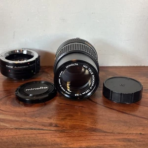 Minolta MD TELE ROKKOR-X Teleobjektiv 135 mm f/3,5 für Minolta mit Vivitar Tele Conv. - Bild 1 von 8