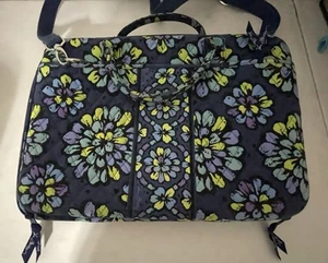 Vera Bradley Blue Design Quilted Computer Bag - Bild 1 von 6