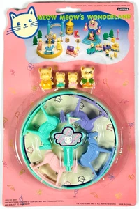Vintage 1993 Meow Meow's Wonderland Fun Fair Carousel Miniature Play Set NOS - Picture 1 of 4