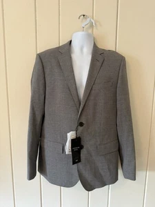Uniqlo Men’s Stretch Wool Jacket Blazer Slim Fit Men’s S Gray New NWT - Picture 1 of 5