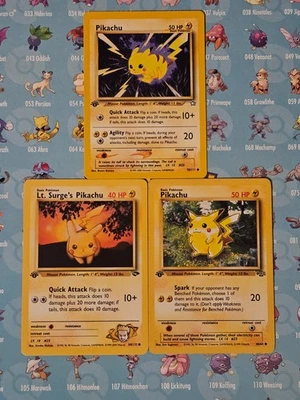 Pikachu 1st edition pokemon cards set - Image 1 of 2