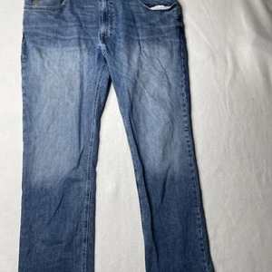 Ariat Denim Mens M4 Low Rise Blue Jeans 40x32 Boot Cut Durable Denim Work Pants - Picture 1 of 8