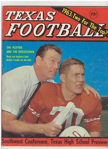 1963 Dave Campbell's Texas Football Magazine ~ UT Darrell Royal & Scott Appleton - Picture 1 of 6