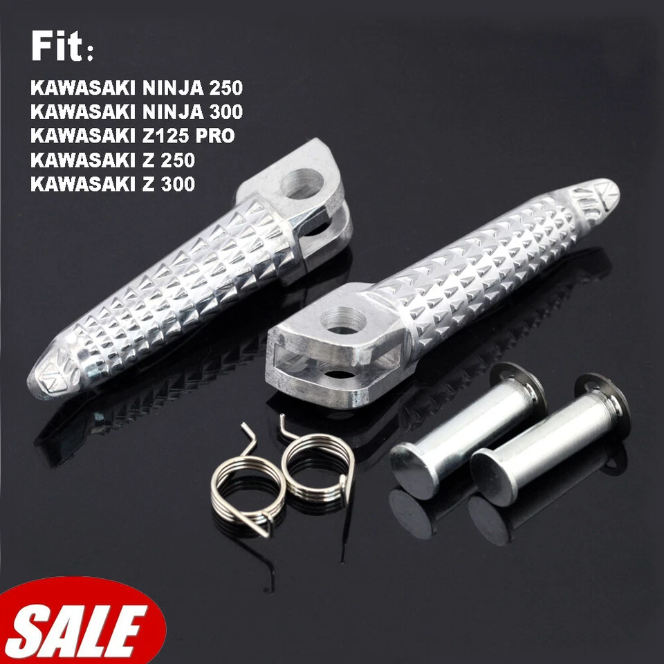 Pedais de apoio para os pés adaptadores para KAWASAKI Z125 PRO Z250 Z300 NINJA 250 300 pés - Imagem 1 de 4