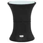 vidaXL Garden Side Table Drum Shape Black Poly Rattan Durable